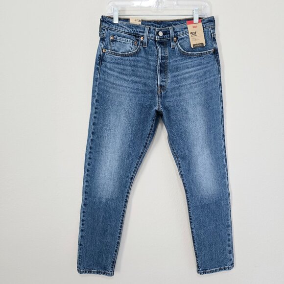 NWT Levi's 501 High Rise Skinny Jeans Blue Size 30